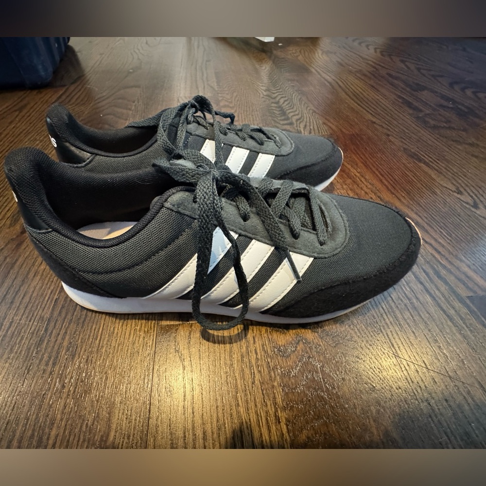 Adidas Black and White Athletic Shoes